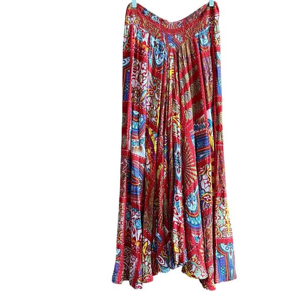 Earthbound Trading Co Gauchos WIDE leg palazzo pants boho gypsy M medium - Picture 3 of 15